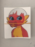 sticker bébé dragon et sa tétine