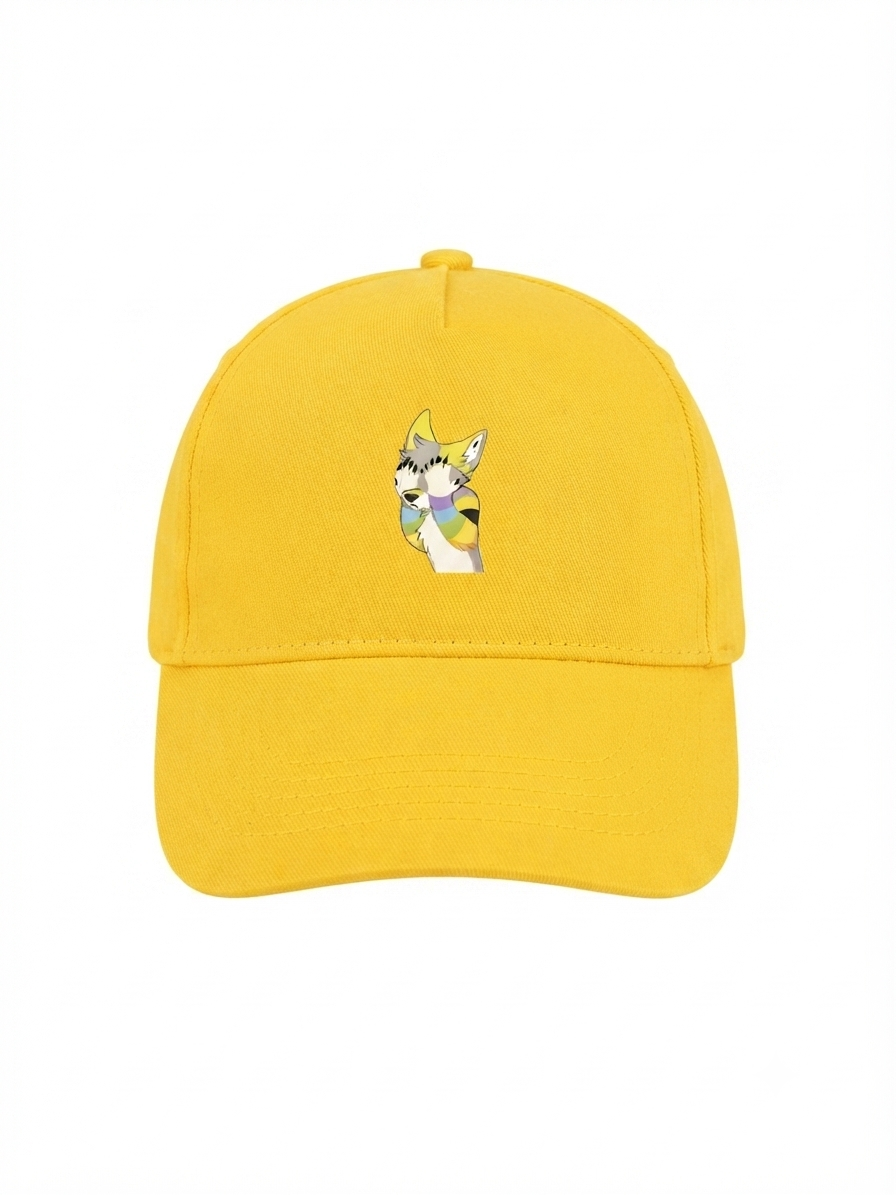 casquette avec mon renard qui ce cache les yeux  100% coton écot responsable et étique des droit de l'homme