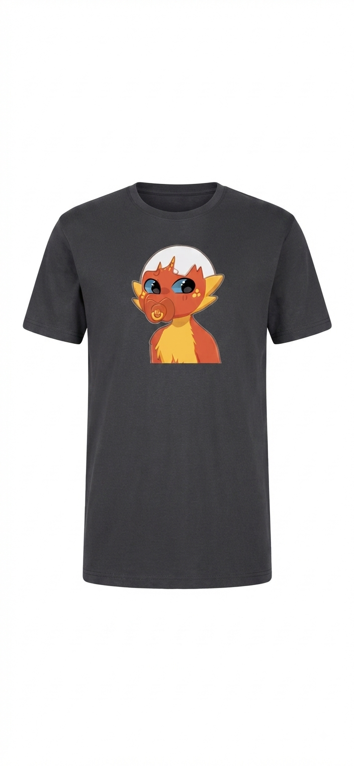 t-shirt avec mon avatar bébé dragon qui suce sa tétine