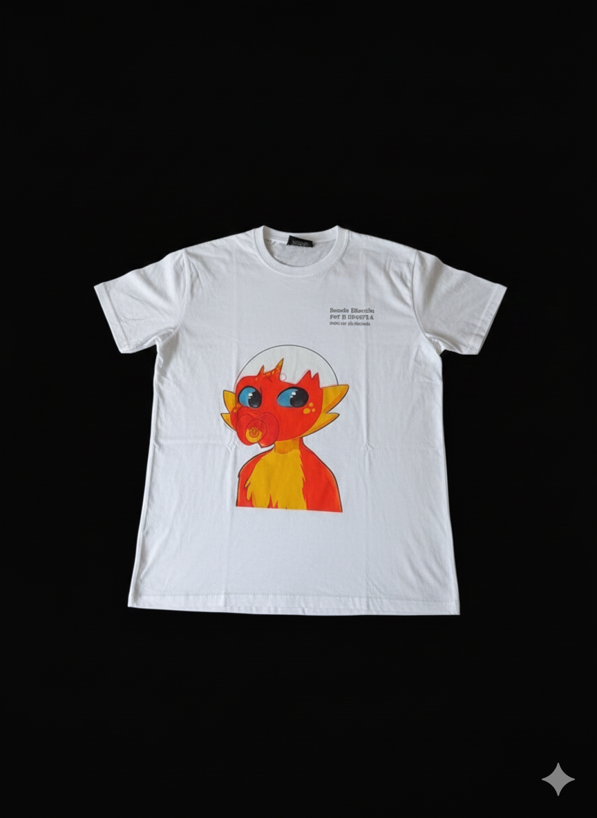 t-shirt avec mon avatar bébé dragon qui suce sa tétine