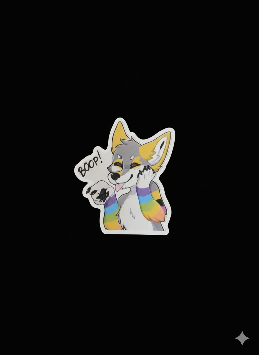 sticker avec le foxstar54000 qui se fait boop
